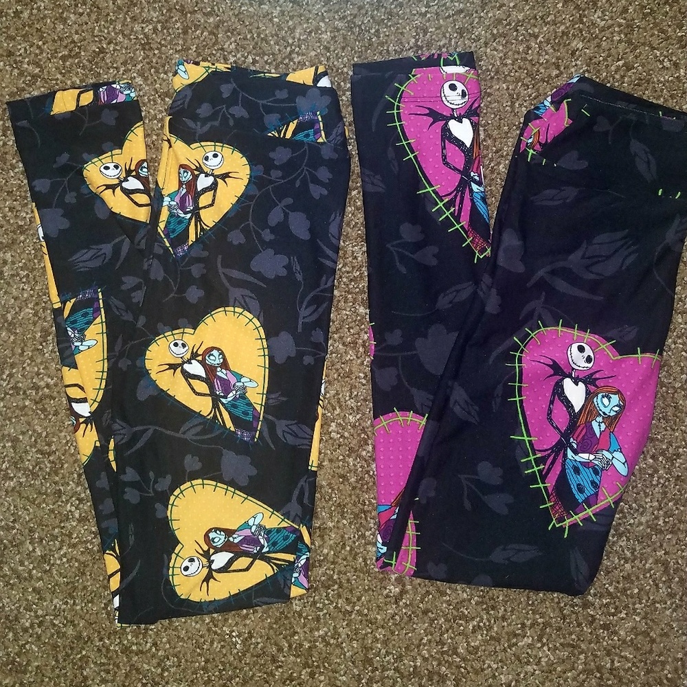 LuLaRoe lg/xl kids jack and sally leggings.